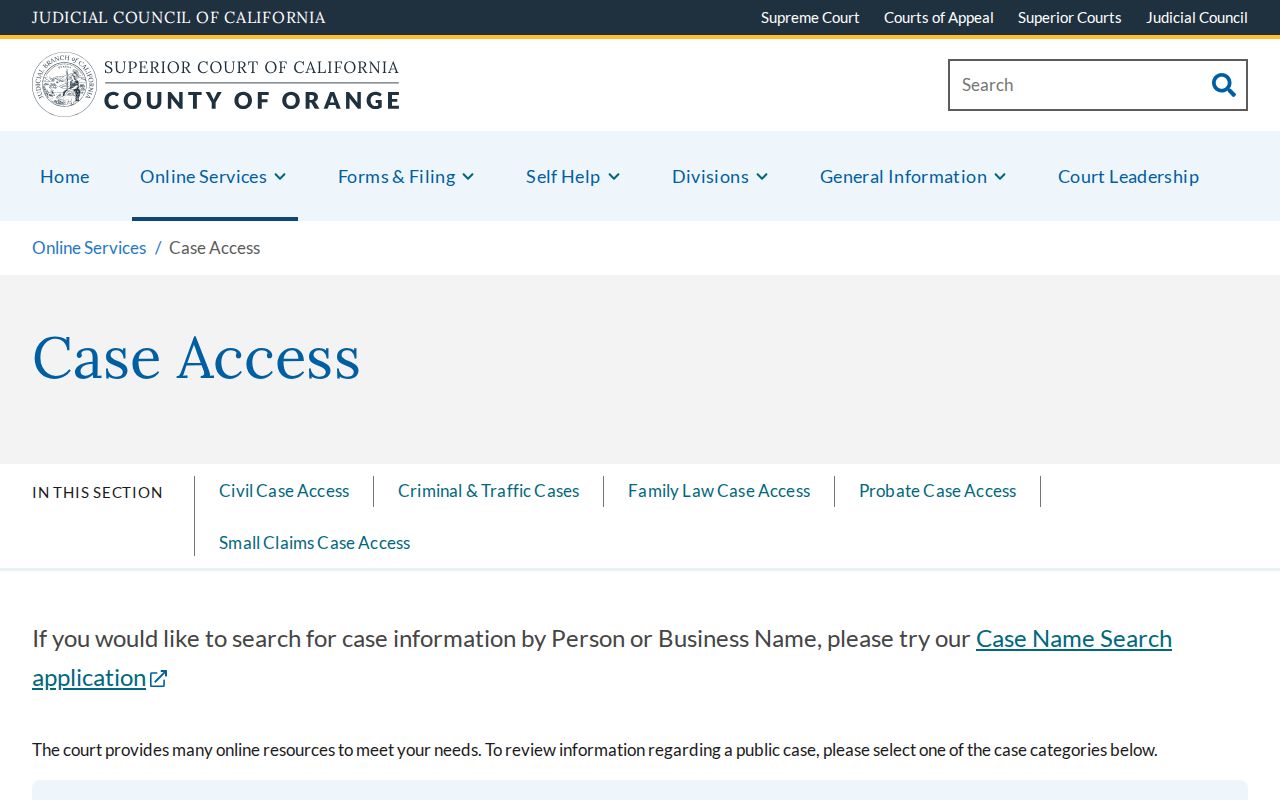 Seal Beach people search through Orange County court records